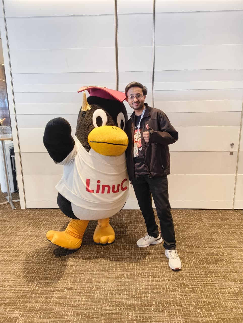 With Tux at an Open Source Summit